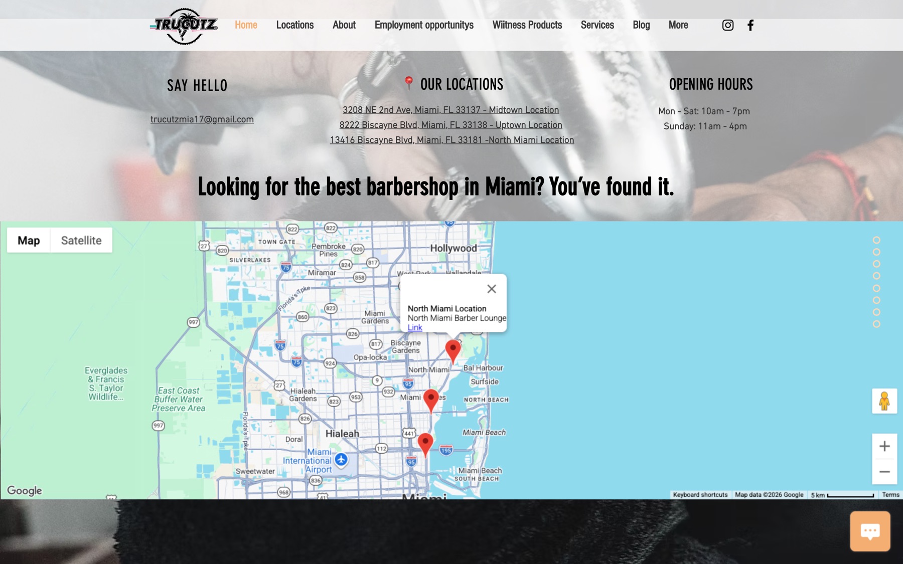TruCutz locations and map